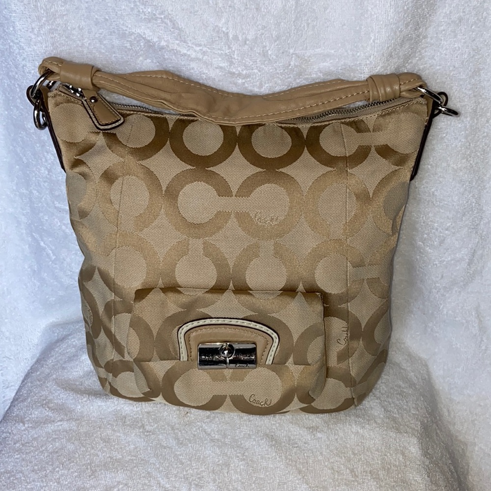 Coach Sand Kristin light khaki shoulder bag